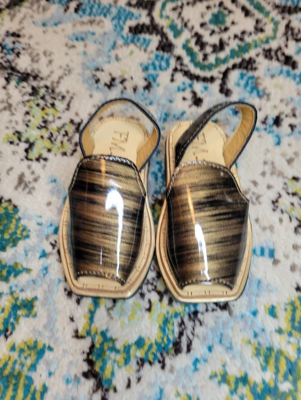 Handcrafted FM Metallic Gold Leather Slingback Peshawari Chappals Sandals, Tod 3